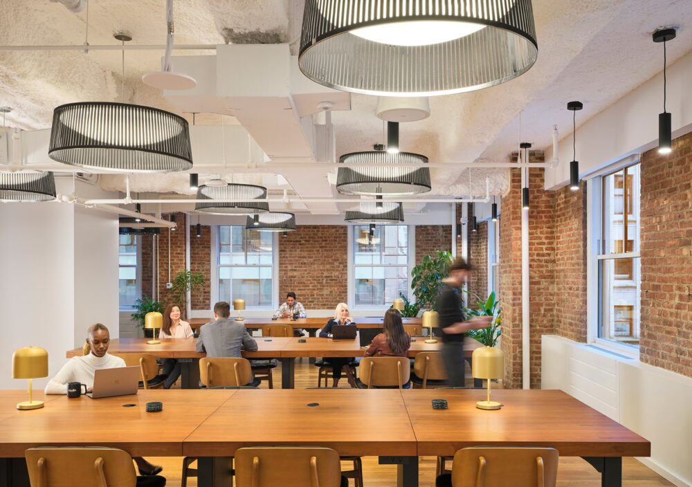 The space accommodates the full spectrum of productivity needs, supporting everything from focused solo work to collaborative working sessions. | Credit: Tommy Agriodimas