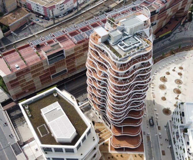 Image Architects Select MOSO Bamboo Boards for Higher Roch Tower Exterior