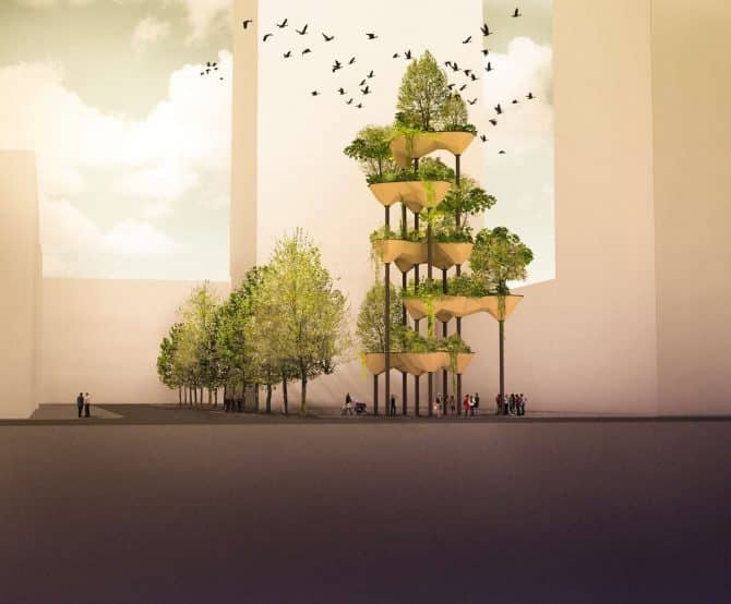 Image Semiramis: New Hanging Gardens, Designed Using AI, Built by Robots