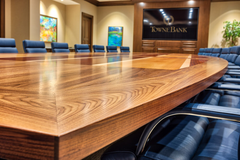 TowneBank – 23 offices, 2 conference rooms, 1 boardroom. Courtesy of Mantra Inspired Furniture.