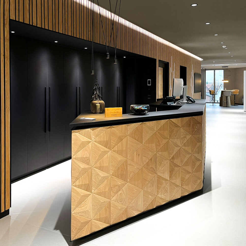 Elivating an office space with paneling for Bpl Exeler. Read more about the project here.