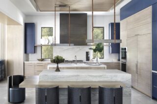 Image Three Trends Reshaping Kitchens: Vibrant Hues, Built-in Seating, and Layering