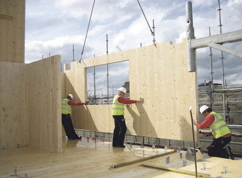 Constructing with prefab elements. Courtesy of AZA.