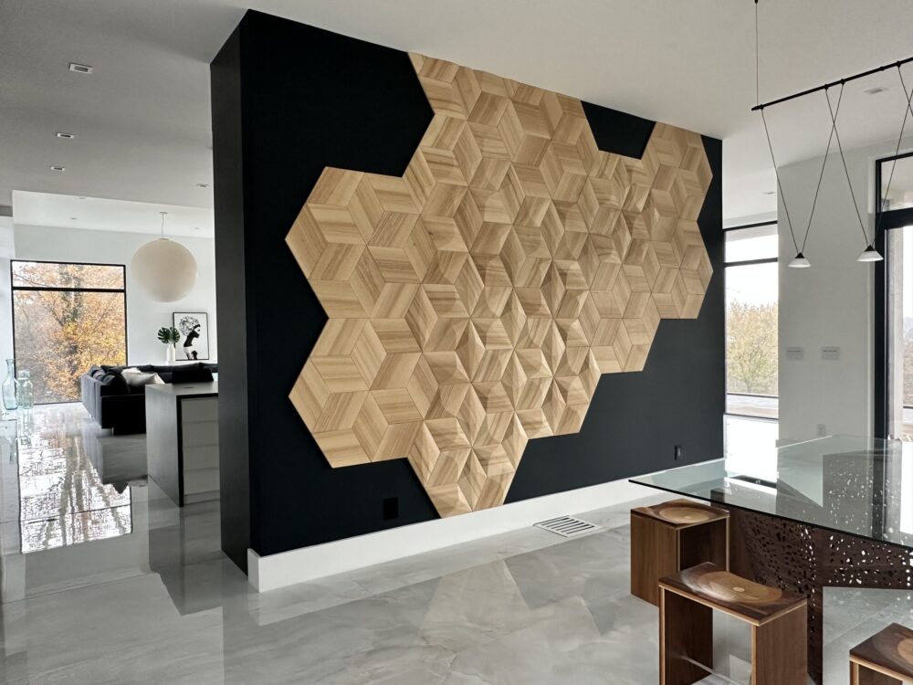 The magic of ash for decorative wall ideas. Read more about the project here.