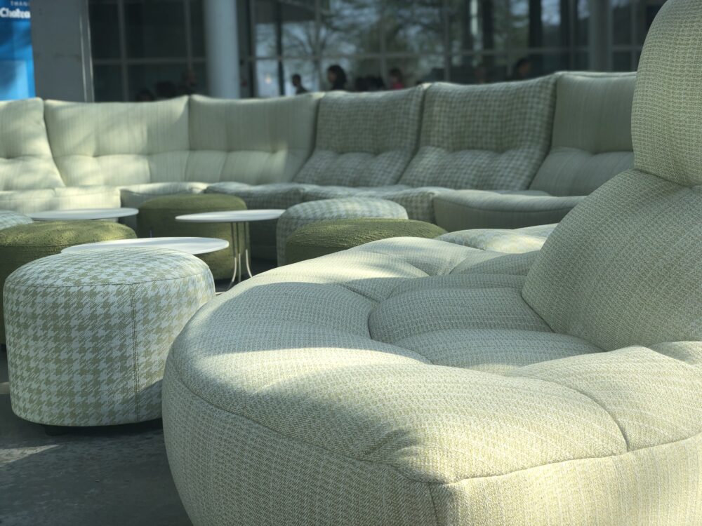 1744 by Joly Design for Château d'Ax. Installed at Salone del Mobile 2025. Courtesy of the brands.