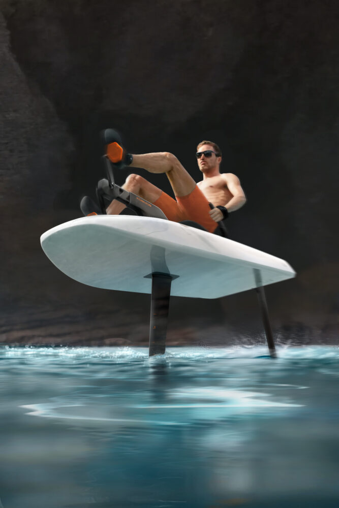Kosmos hydrofoil bike. Courtesy of the brand.