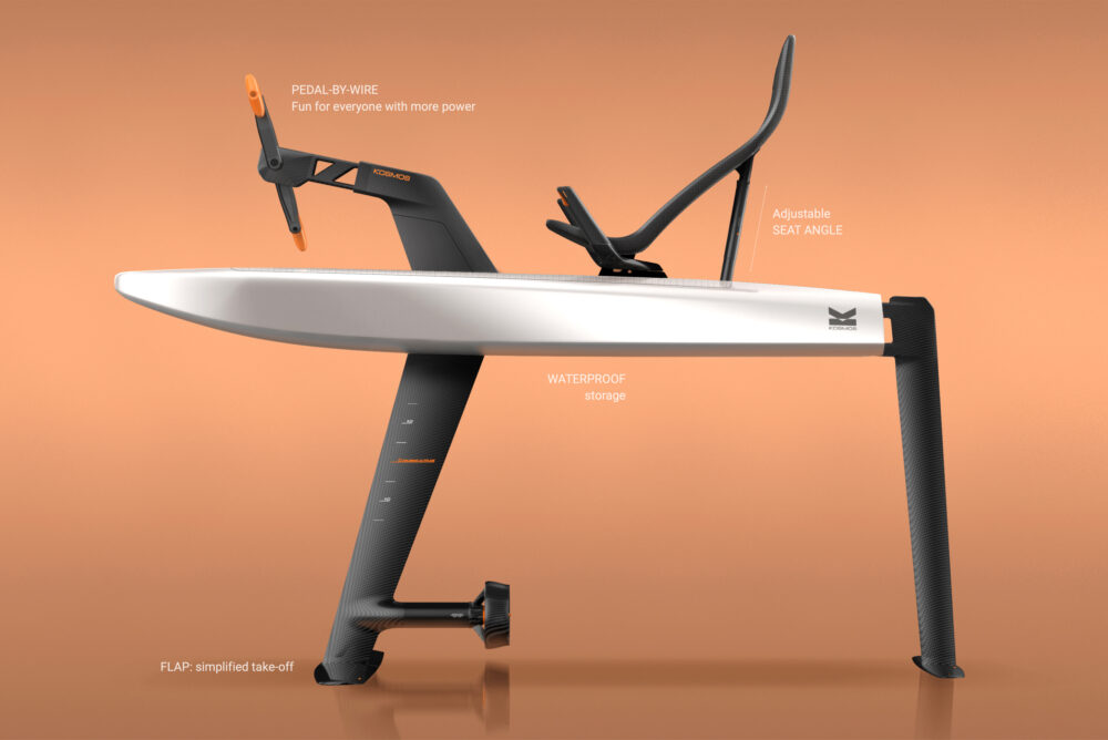 Kosmos hydrofoil bike. Courtesy of the brand.
