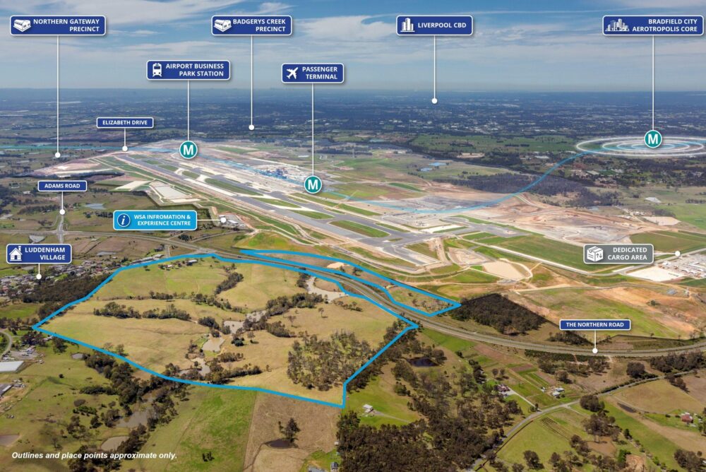 Construction of the Western Sydney International Airport is now underway, with the airport expected to be operational by 2026. The city announced hospital plans in April of 2025. We expect to learn more soon. Courtesy of Aerotropolis.