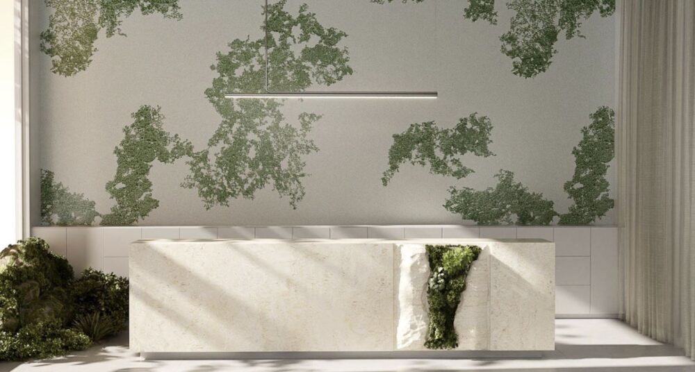 Fractal Moss. Courtesy of Momentum Textiles and Wallcoverings.