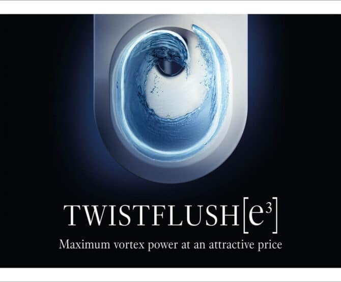 Image The innovative TwistFlush[e³] vortex toilet flush from Villeroy & Boch