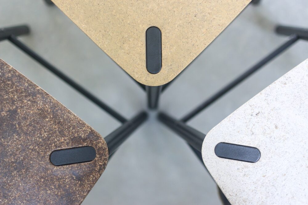 Newport stools in three Balt colors. Courtesy of Instead Mobilier.