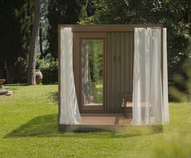 Image Salone del Mobile: First Collection of Outdoor Saunas by Effe