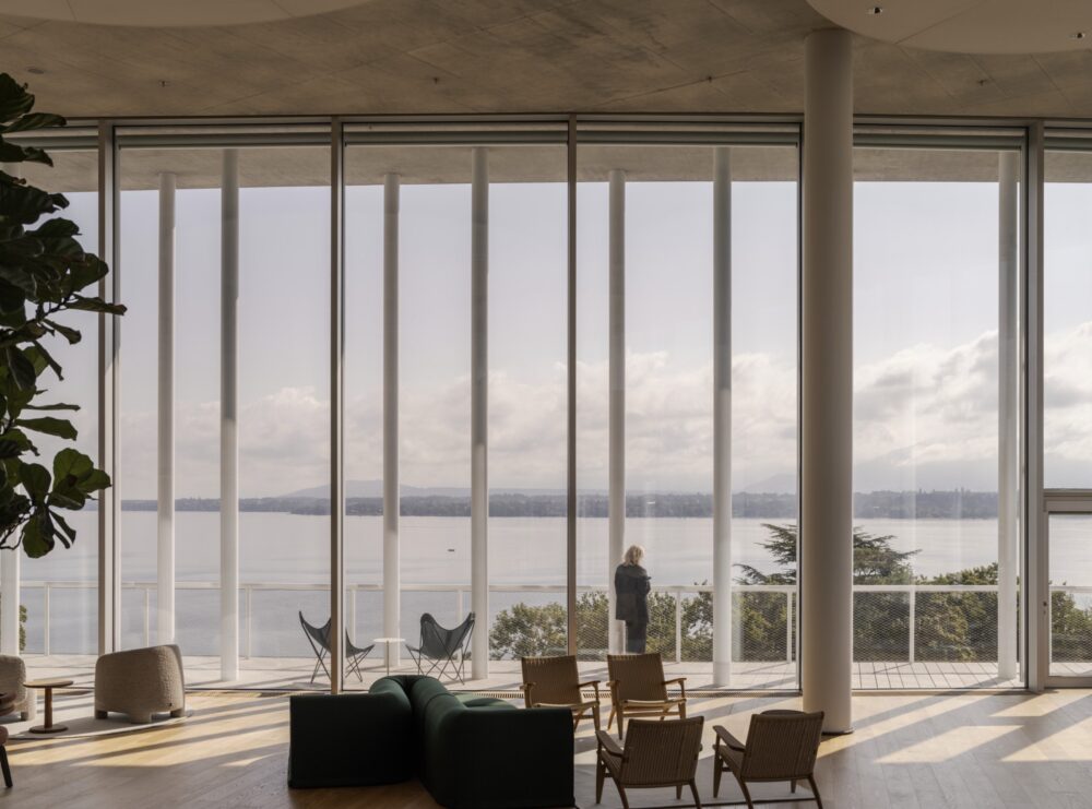 Lombard Odier’s “One Roof” headquarters in Geneva, completed in 2025 by Herzog & de Meuron. Courtesy of the firm.