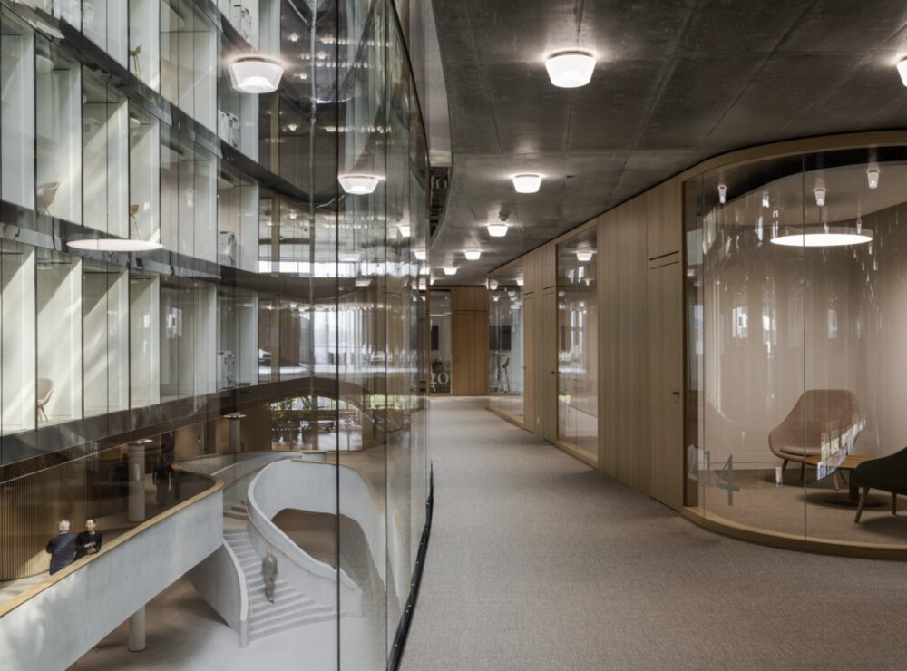 Lombard Odier’s “One Roof” headquarters in Geneva, completed in 2025 by Herzog & de Meuron. Courtesy of the firm.