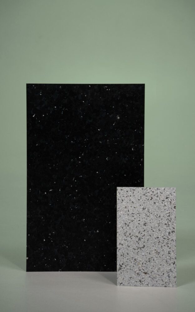 The Growth collection: Midnight, Oyster (left to right). Courtesy of The Good Plastic Company.