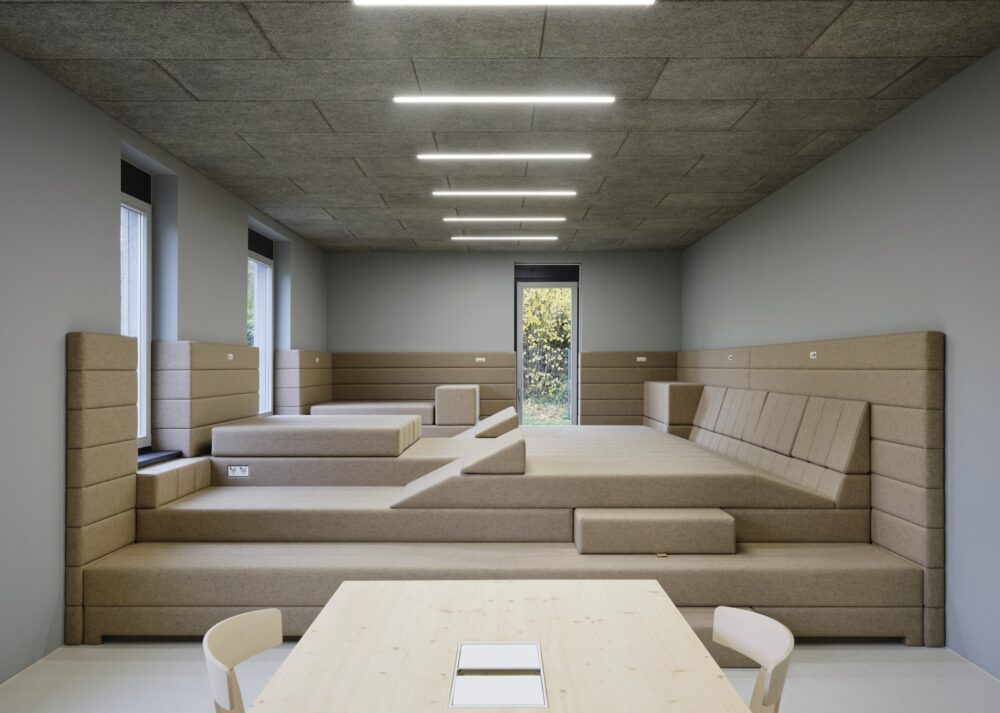 Movable furniture at the Pradtke Headquarters. Courtesy of Zeller & Moye.
