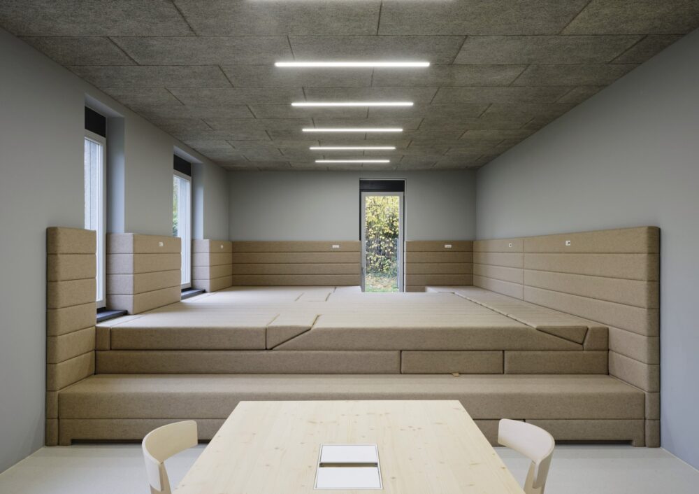 Movable furniture at the Pradtke Headquarters. Courtesy of Zeller & Moye.